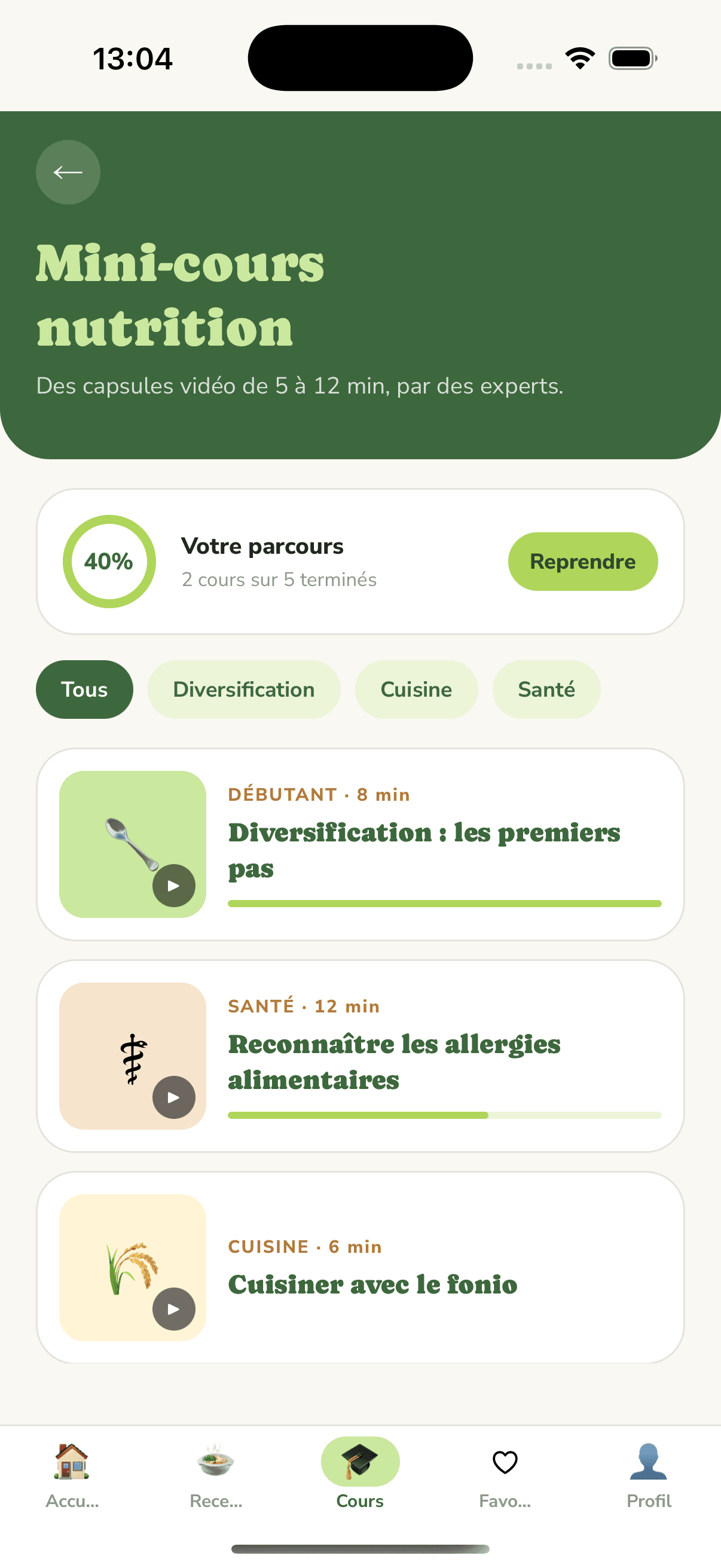 Mini-cours nutrition
