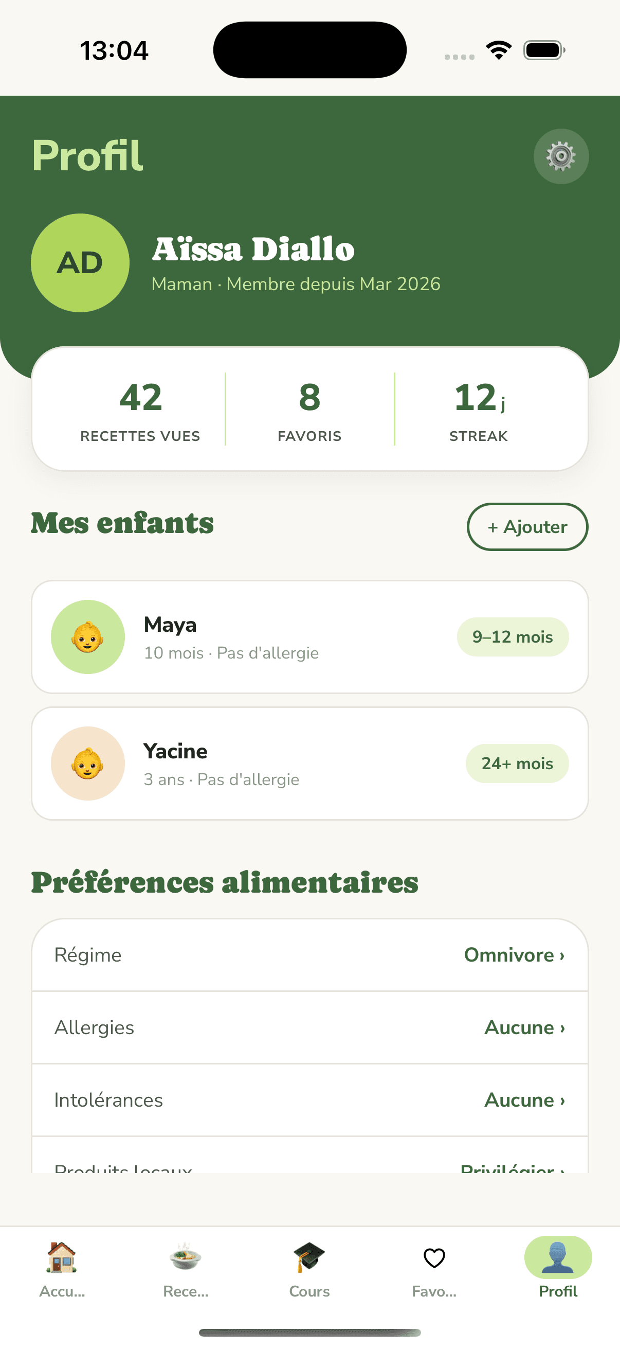 Profil parent